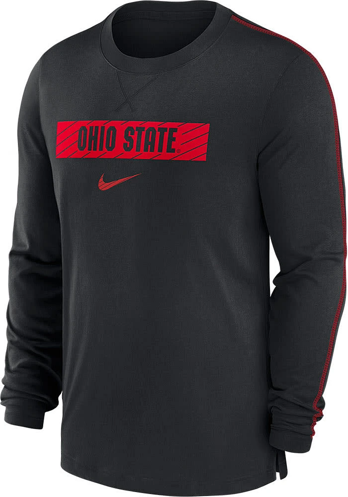 Nike Ohio State Buckeyes Black Team Issue Player Long Sleeve T-Shirt