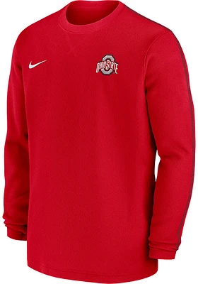 Nike Ohio State Buckeyes Red Sideline Coach Design Long Sleeve T-Shirt