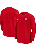 Nike Ohio State Buckeyes Red Sideline Coach Design Long Sleeve T-Shirt