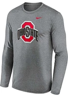 Nike Ohio State Buckeyes Grey Legend Primary Logo Long Sleeve T-Shirt