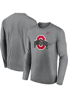 Nike Ohio State Buckeyes Grey Legend Primary Logo Long Sleeve T-Shirt