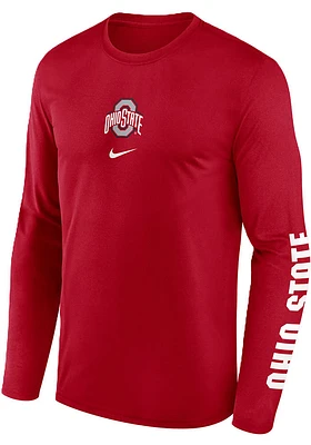 Nike Ohio State Buckeyes Red Legend Two Long Sleeve T-Shirt