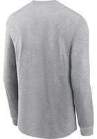 Nike Ohio State Buckeyes Grey Legacy Logo Long Sleeve T Shirt