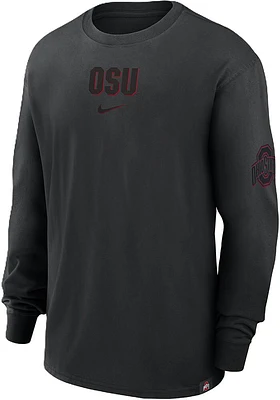 Nike Ohio State Buckeyes Black Max90 Long Sleeve T Shirt