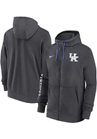 Nike Kentucky Wildcats Mens Grey Team Issue Club Long Sleeve Full Zip Jacket