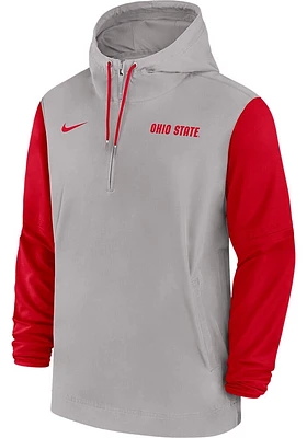 Nike Ohio State Buckeyes Mens Grey Pre Game Player Light Weight Jacket