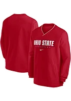 Nike Ohio State Buckeyes Mens Red Sideline Windshirt Pullover Jackets