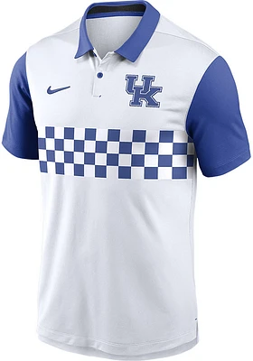 Nike Kentucky Wildcats Mens White Vapor Short Sleeve Polo