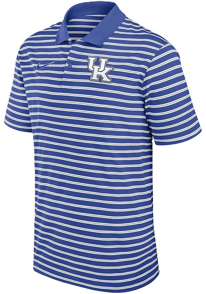 Nike Kentucky Wildcats Mens Blue Stripe Short Sleeve Polo