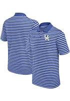 Nike Kentucky Wildcats Mens Blue Stripe Short Sleeve Polo