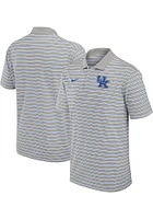 Nike Kentucky Wildcats Mens Grey Stripe Short Sleeve Polo