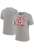 Nike Ohio State Buckeyes Grey Stadium Pride Short Sleeve Fashion T Shirt