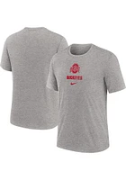 Nike Ohio State Buckeyes Grey Condensed Stack Short Sleeve Fashion T Shirt