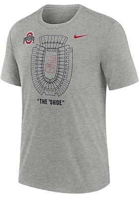 Nike Ohio State Buckeyes Grey Time Honored Tradition Short Sleeve Fashion T Shirt