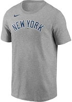 Derek Jeter New York Yankees Grey Name Number Short Sleeve Player T Shirt