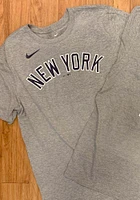 Derek Jeter New York Yankees Grey Name Number Short Sleeve Player T Shirt