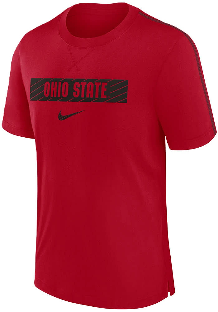 Nike Ohio State Buckeyes Red Team Issue Player Short Sleeve T Shirt