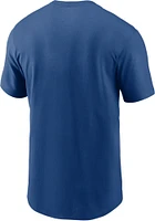 Nike Indianapolis Colts Blue Split Team Name Essential Short Sleeve T Shirt
