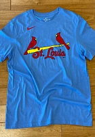 Yadier Molina St Louis Cardinals Light Blue Name And Number Short Sleeve Player T Shirt