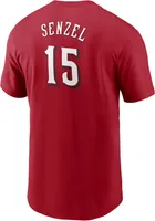 Nick Senzel Cincinnati Reds Red Name Number Short Sleeve Player T Shirt