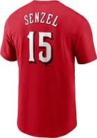 Nick Senzel Cincinnati Reds Red Name Number Short Sleeve Player T Shirt