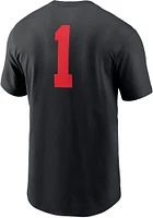 Ohio State Buckeyes Black Nike Name and Number Short Sleeve Player T Shirt