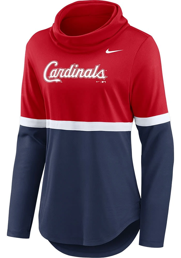 Nike St Louis Cardinals Womens Navy Blue Cowl Crew Sweatshirt