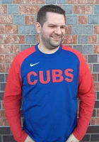 Nike Chicago Cubs Mens Blue Crew Top Pregame Long Sleeve Sweatshirt