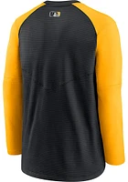 Nike Pittsburgh Pirates Mens Black Crew Top Pregame Long Sleeve Sweatshirt