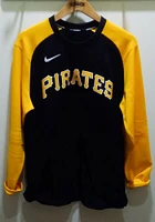 Nike Pittsburgh Pirates Mens Black Crew Top Pregame Long Sleeve Sweatshirt