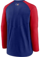 Nike Texas Rangers Mens Blue Crew Top Pregame Long Sleeve Sweatshirt