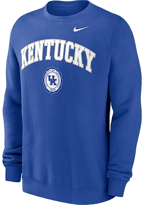 Nike Kentucky Wildcats Mens Blue Modern Tradition Long Sleeve Crew Sweatshirt