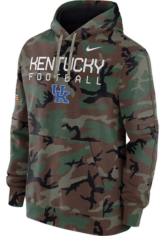 Nike Kentucky Wildcats Mens Green Military Appreciation Fleece Long Sleeve Hoodie