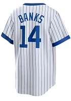 Ernie Banks Chicago Cubs Nike 57-58 Home Throwback Cooperstown Jersey - White