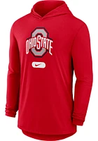 Nike Ohio State Buckeyes Mens Lightweight Primary Logo Long Sleeve Hoodie