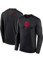 Nike Ohio State Buckeyes Black Basketball On Court Shooting Long Sleeve T-Shirt