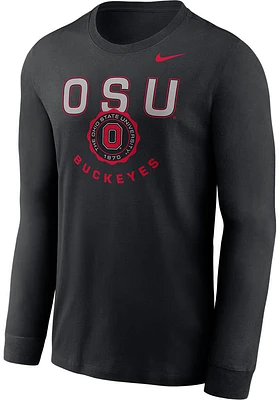 Nike Ohio State Buckeyes Black Modern Tradition Long Sleeve T Shirt