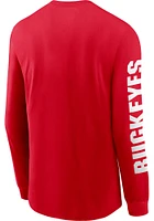 Nike Ohio State Buckeyes Red Basketball Icon Sleeve Hit Long T Shirt