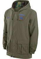 Nike Kentucky Wildcats Mens Olive Military Appreciation Light Weight Jacket