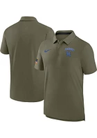 Nike Kentucky Wildcats Mens Olive Military Appreciation Tour Short Sleeve Polo