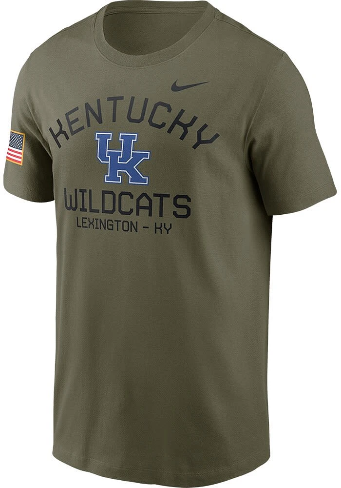 Nike Kentucky Wildcats Olive Military Appreciation Team Issue Short Sleeve T Shirt