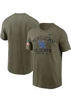 Nike Kentucky Wildcats Olive Military Appreciation Team Issue Short Sleeve T Shirt