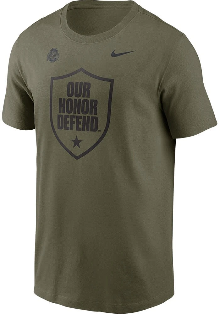 Nike Ohio State Buckeyes Olive Our Honor Defend Team Logo Short Sleeve T Shirt