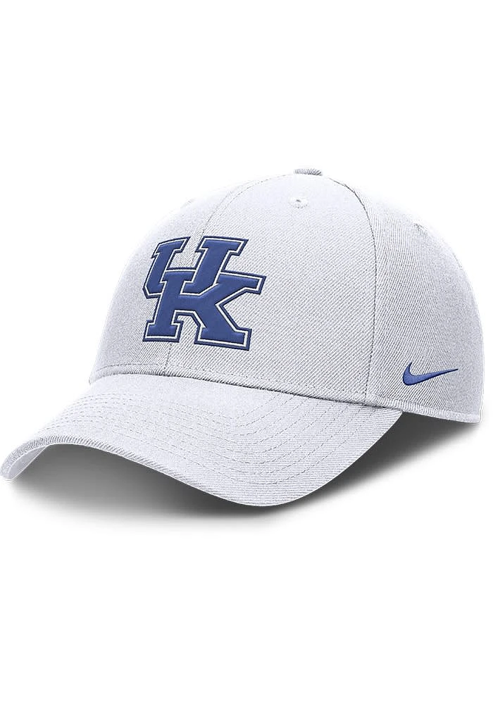 Nike Kentucky Wildcats Dri-Fit Club Structured Adjustable Hat - White