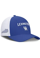 Nike Kentucky Wildcats Dri-Fit Rise Structured Trucker Adjustable Hat - Blue