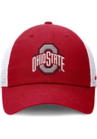 Nike Ohio State Buckeyes Club Unstructured Mesh Trucker Adjustable Hat - Red