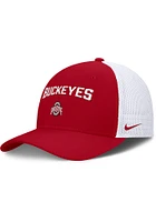 Nike Ohio State Buckeyes Dri-Fit Rise Structured Trucker Adjustable Hat - Red