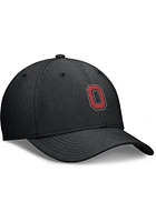 Nike Ohio State Buckeyes Mens Black Rise Structured Swooshflex Cap Flex Hat