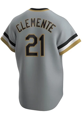 Roberto Clemente Pittsburgh Pirates Nike Throwback Cooperstown Jersey - Grey