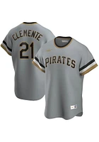 Roberto Clemente Pittsburgh Pirates Nike Throwback Cooperstown Jersey - Grey